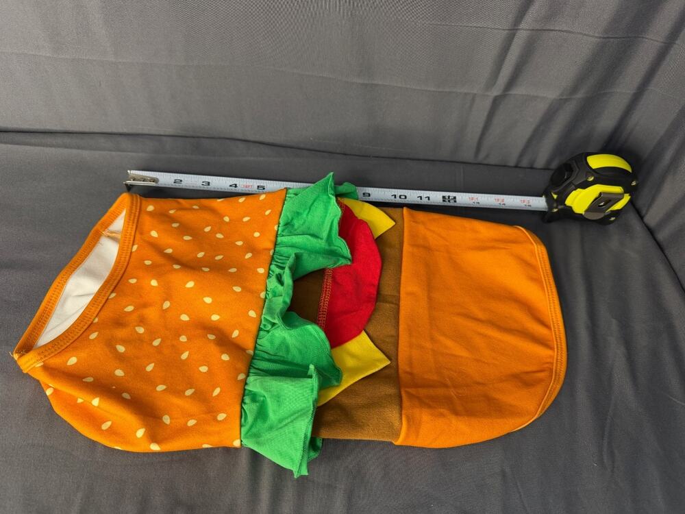 Fitwarm Halloween Dog Hamburger Costume, Funny Clothes for Small Dogs NNT